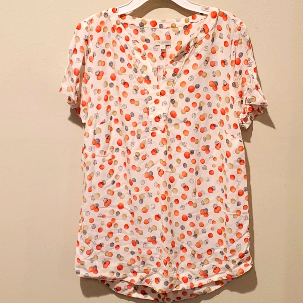 ❤ TALBOTS FLOWY RAYON TOP/SHIRT, SMALL